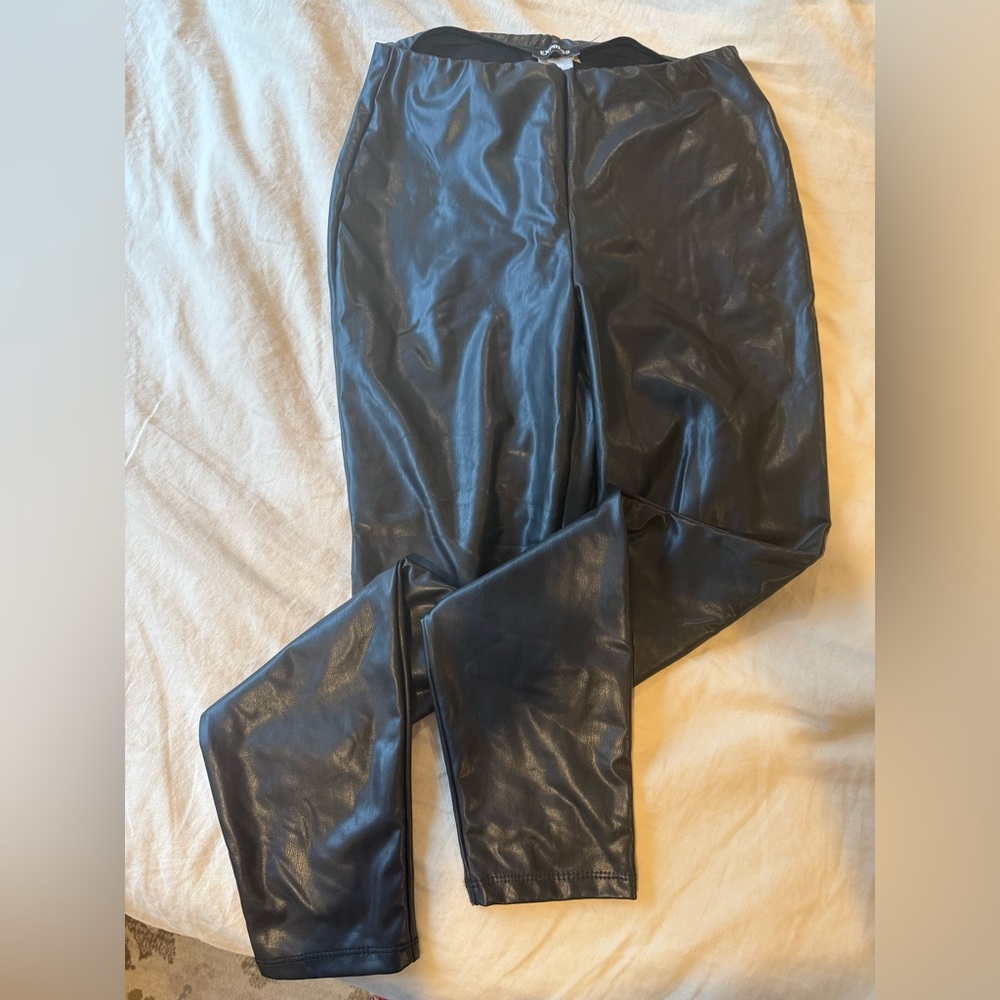 Express Black pu pleather pants